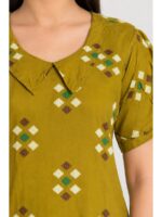 W-NY-531-04-MY-XL_detail Women's Cotton Collared Frock Nighty - Mustard Yellow