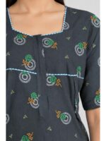 W-NY-535-04-GY-XXL-f_detail Women's Cotton Feeding Nighty - Grey