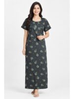 W-NY-535-04-GY-XXL-f_front Women's Cotton Feeding Nighty - Grey