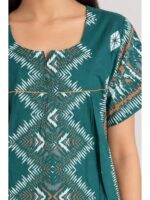 W-NY-535-07-GR-XXL-b. Women's Cotton Feeding Nighty - Green