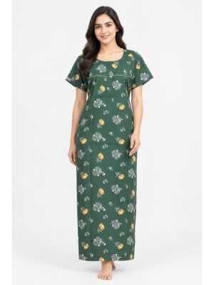 Women's Cotton Feeding Nighty - Seafoam Green
