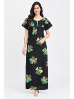 W-NY-536-01-GR-XL_front Women's Cotton Feeding Nighty - Green