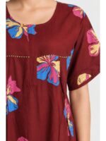 W-NY-536-02-MR-XL_detail Women's Cotton Feeding Nighty - Maroon