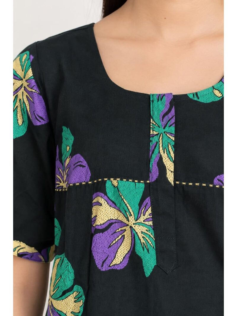 Women's Cotton Feeding Nighty - Coffee