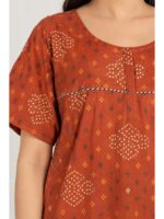 W-NY-536-06-TG-XL-f_detail Women's Cotton Feeding Nighty -Tangerine