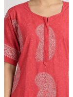 W-NY-537-01-BPK-3XL_detail Women's Cotton Plus Size Nighty With Zip - Blush Pink