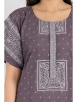 W-NY-537-10-PL-3XL_detail Women's Cotton Plus Size Nighty With Zip - Plum