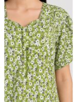 W-NY-538-01-MG-XXL_detail Women's Cotton Full-Length Frock Nighty - Mint Green