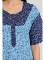 W-NY-538-07-SB-XXL_detail Women's Cotton Full-Length Frock Nighty - Sky Blue
