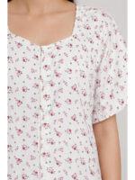 W-NY-539-01-WH-PK-3XL_detail Women’s Front Full Open Cotton Nighty -White & Pink