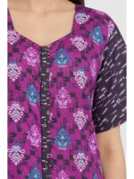W-NY-542-09-CRS-XXL_detail Women’s Full-Open Cotton Nighty -Cerise
