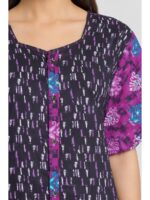 W-NY-542-10-PP-XXL_detail Women’s Full-Open Cotton Nighty - Purple