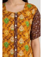 W-NY-542-11-YL-XXL_detail Women’s Full-Open Cotton Nighty - Yellow