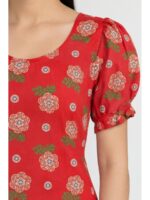 W-NY-546-05-SRL-L_detail Women's Cotton Frock Nighty - Scarlet