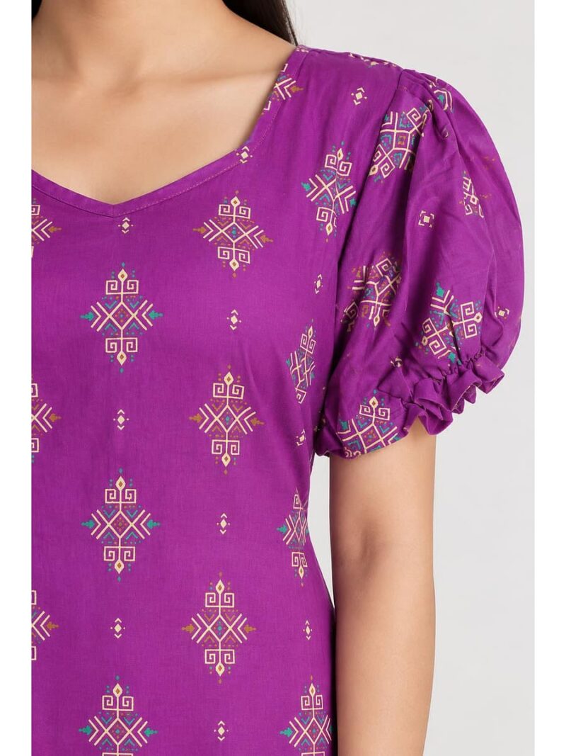 Women's Cotton Frock Nighty - Cerise
