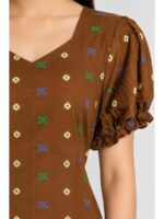 W-NY-546-10-BR-L_detail Women's Cotton Frock Nighty - Brown