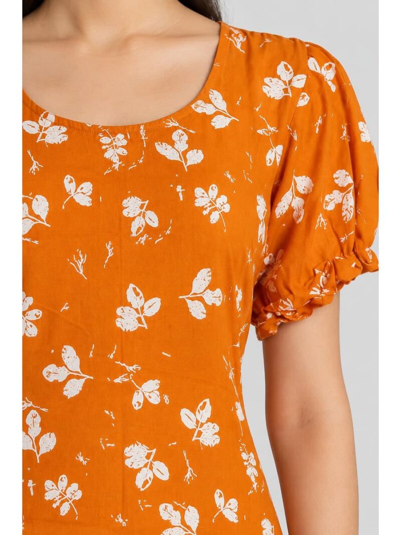 Women's Cotton Frock Nighty - Yellow