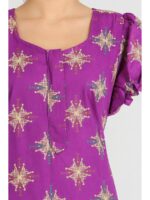W-NY-546-18-CRS-L_detail Women's Cotton Zip Frock Nighty - Cerise