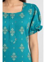 W-NY-546-20-BL-L_detail Women's Cotton Zip Frock Nighty - Blue