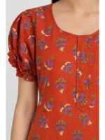 W-NY-546-21-SRL-L_detail Women's Cotton Zip Frock Nighty - Scarlet