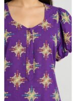 Women's Cotton Zip Frock Nighty - Violet