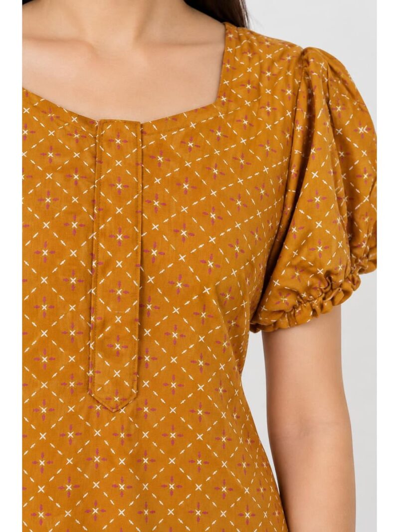 Women's Cotton Zip Frock Nighty - Amber