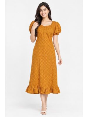 Women's Cotton Zip Frock Nighty - Amber