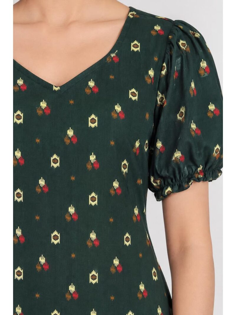 Women's Cotton Frock Nighty - Green