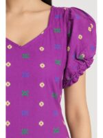 W-NY-548-03-CRS-M_detail Women's Cotton Frock Nighty - Cerise