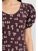 Women's Cotton Frock Nighty - Burgundy