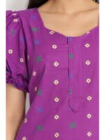 W-NY-548-19-CRS-M_detail Women's Cotton Zip Frock Nighty - Cerise