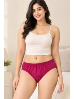 W-PN-550-01-RB-RBY-FG-M_back Women's Cotton Brief Panties, Multicolor