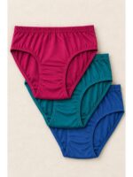 W-PN-550-01-RB-RBY-FG-M_front Women's Cotton Brief Panties, Multicolor