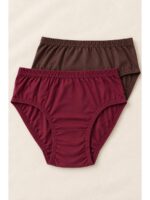W-PN-551-03-MR-CF_front Women's Cotton Brief Panties ,2 Pcs Pack