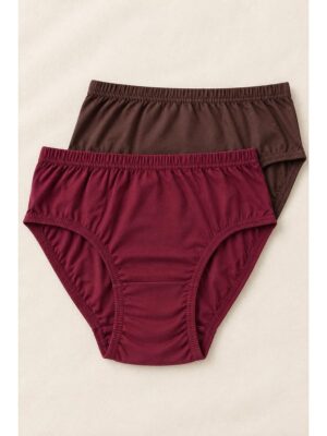Women's Cotton Brief Panties ,2 Pcs Pack