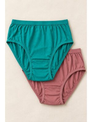 Women's Cotton Brief Panties ,2 Pcs Pack