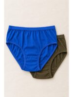 W-PN-555-02-RB-OG-XL_front Women's Cotton Brief Panties ,2 Pcs Pack