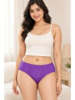 W-PN-555-04-PP-BK-XL_back Women's Cotton Brief Panties ,2 Pcs Pack