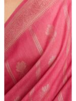 W-SR-510-01-BPK-b. Women's Tissue Woven Saree – Pink