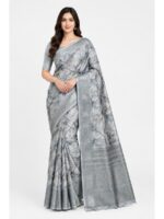 W-SR-548-01-GY Women’s Art Silk Printed Saree – Grey