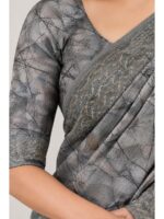 W-SR-548-01-GY-B. Women’s Art Silk Printed Saree – Grey