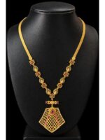 WJ-544-K-465-06-F Stone Pendant Necklace - Gold