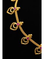 WJ-544-OL-9-07-B. Drop Necklace - Gold & Pink