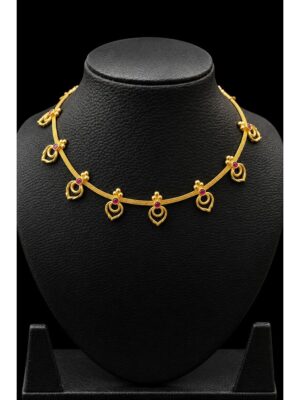 Drop Necklace - Gold & Pink