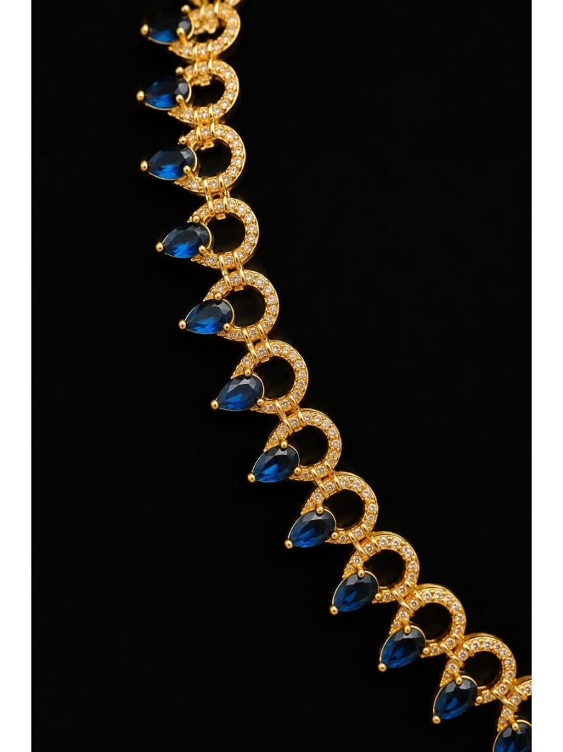 Women's Alloy Necklace Set - Gold & Blue