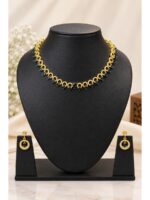WJ-544-S-25-11-F Women's Alloy Necklace Set - Gold & Blue