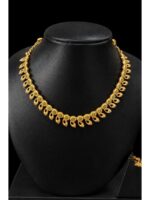 Women's Alloy Leaf Necklace - Gold & Green