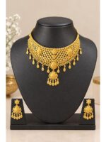 WJ-544-SD-86-14-F Choker Necklace Set - Gold