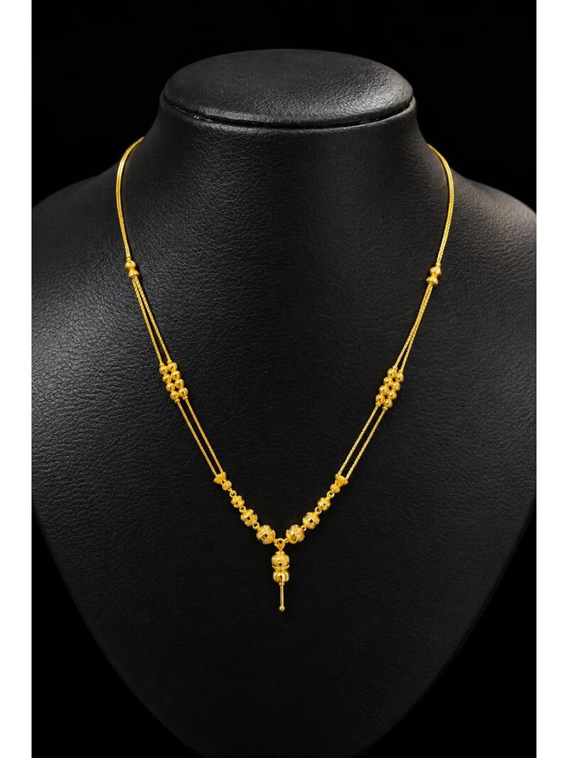 WJ-544-SL-95-03-B Beaded Necklace - Gold