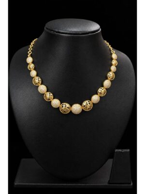 Alloy Stone Necklace - Gold